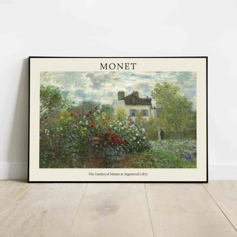 The Garden of Monet at Argenteuil, 1873 Poster