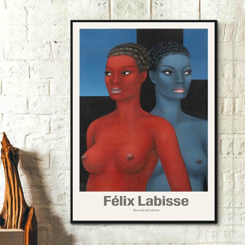 Blue and red women Poster