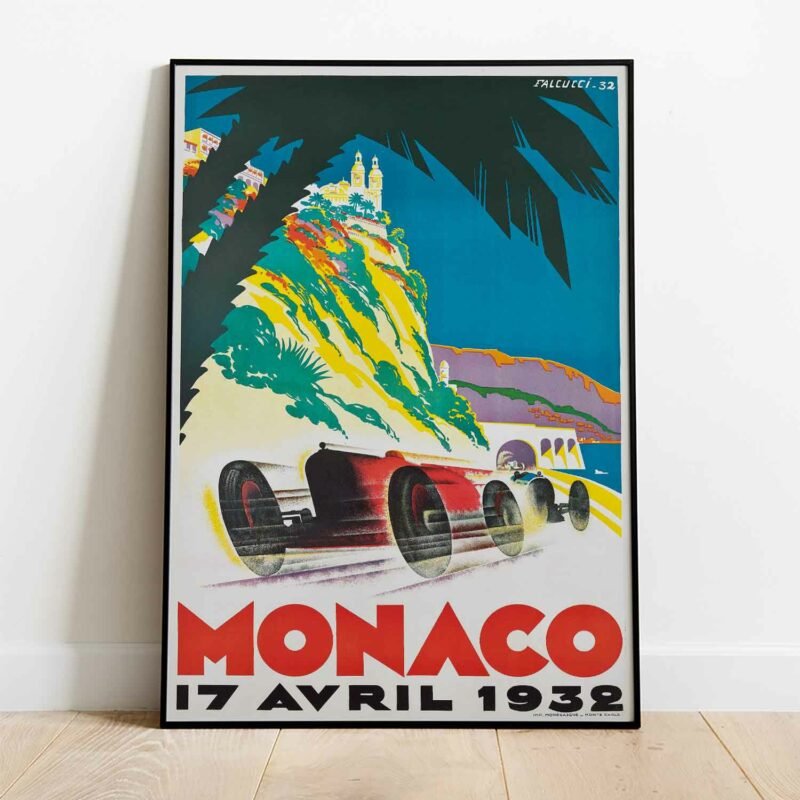 MONACO 1932 Grand Prix Travel Poster