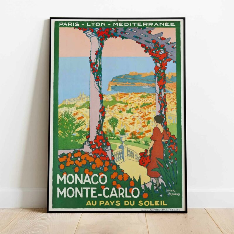 Monaco Monte Carlo Vintage Travel Poster by Roger Broders